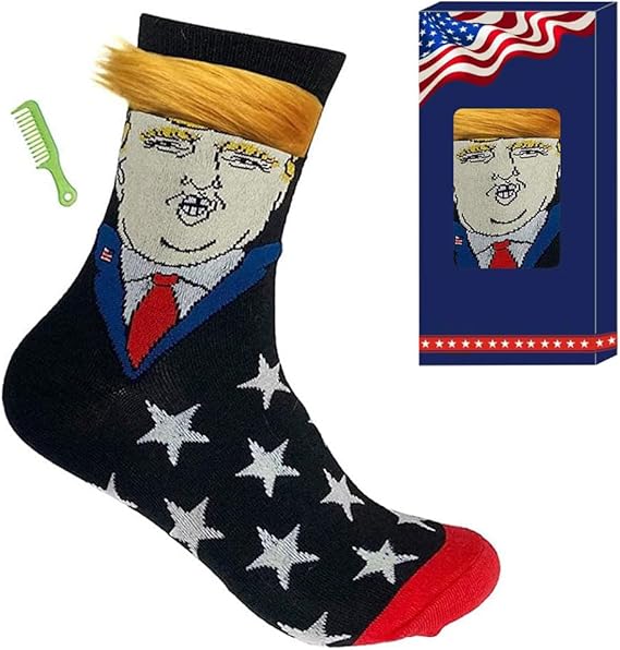 Dz- Unisex Funny Gift Socks Novelty President 2024 Socks MAGA socks Gift Set