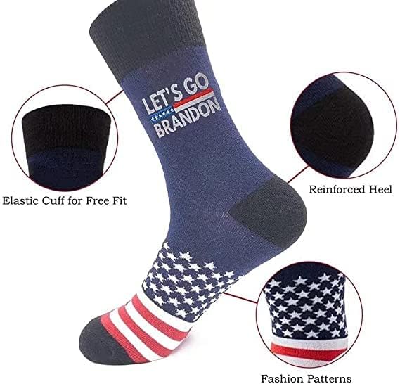 Black Brandon Funny Socks For Supporters of Donald President, Novelty Gag Gifts For Father's Day and 4th of july, Onesize (Copy)
